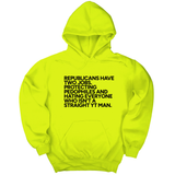 *HOODIE* Republicans have two jobs. Protecting pedophiles and hating everyone who isn't a straight YT man Unisex Hoodie-Hoodie-The Original God Ain't Petty But I Am
