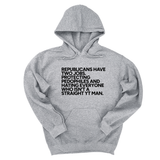 *HOODIE* Republicans have two jobs. Protecting pedophiles and hating everyone who isn't a straight YT man Unisex Hoodie-Hoodie-The Original God Ain't Petty But I Am
