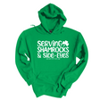 *HOODIE* Serving Shamrocks and Side- Eyes Unisex Hoodie (Kelly Green)-Hoodie-The Original God Ain't Petty But I Am