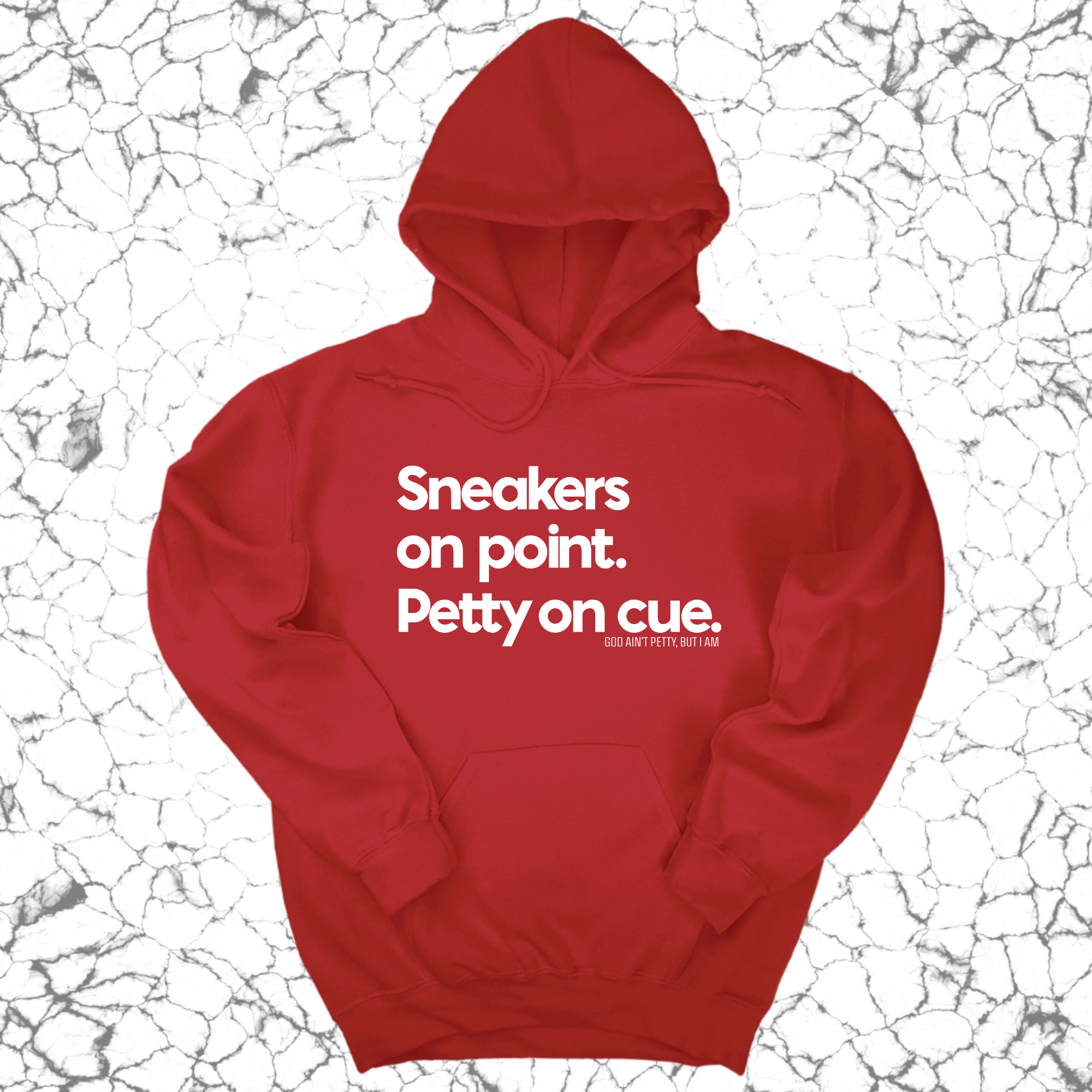 *HOODIE* Sneakers on point. Petty On Cue Unisex Hoodie-Hoodie-The Original God Ain't Petty But I Am