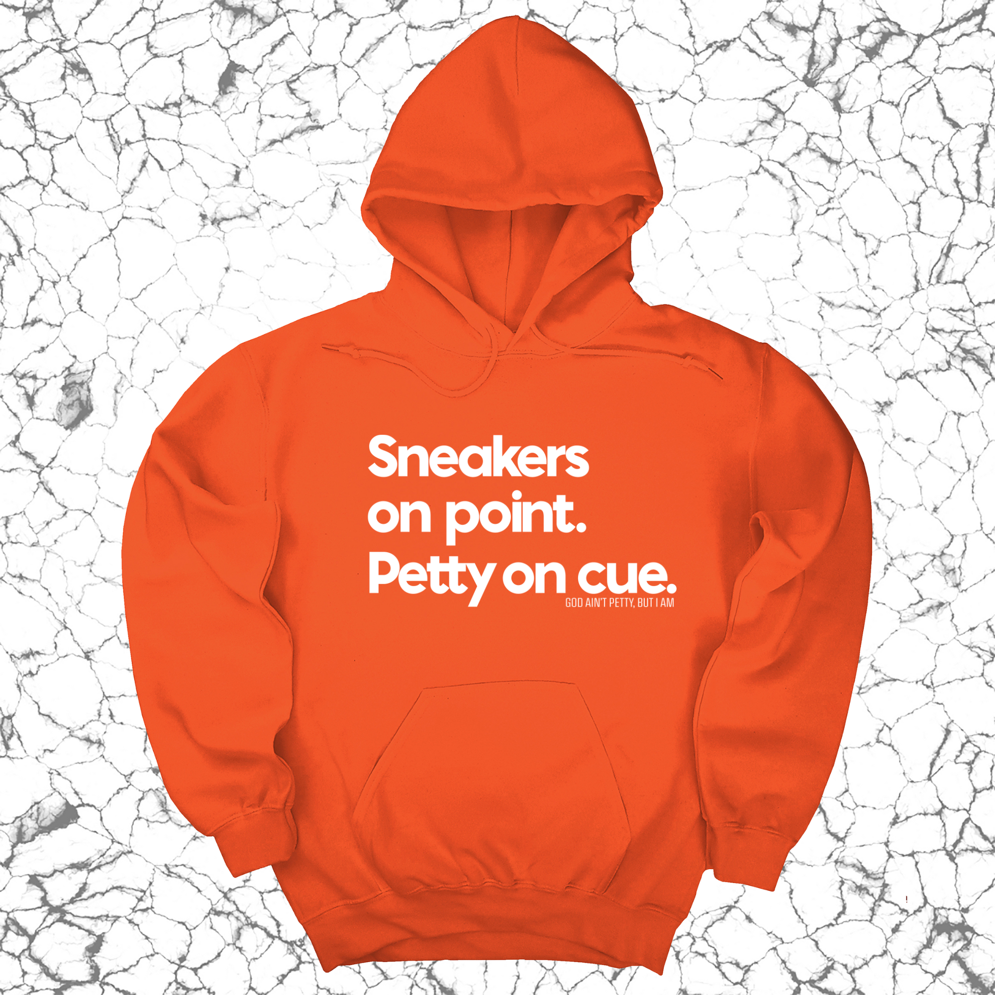 *HOODIE* Sneakers on point. Petty On Cue Unisex Hoodie-Hoodie-The Original God Ain't Petty But I Am