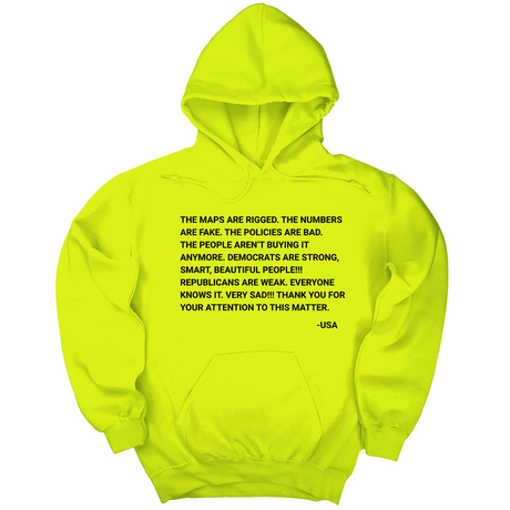 *HOODIE* The Maps Are Rigged. Unhinged Rant Unisex Hoodie-Hoodie-The Original God Ain't Petty But I Am