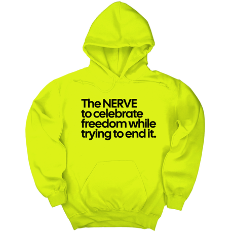 *HOODIE* The NERVE to celebrate freedom while trying to end it Unisex Hoodie-Hoodie-The Original God Ain't Petty But I Am