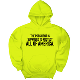 *HOODIE* The President Is Supposed to Protect All of America Unisex Hoodie-Hoodie-The Original God Ain't Petty But I Am