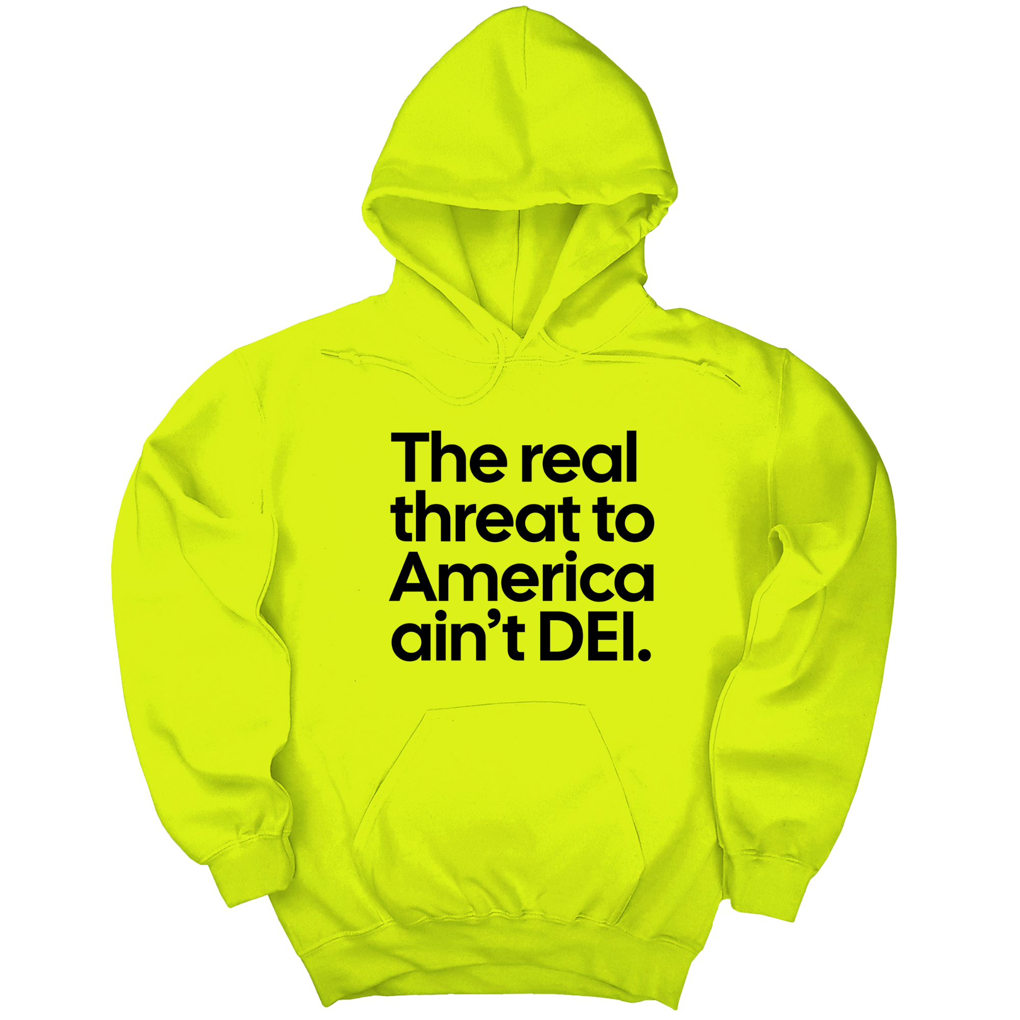 *HOODIE* The Real Threat to America Ain’t DEI Unisex Hoodie-Hoodie-The Original God Ain't Petty But I Am