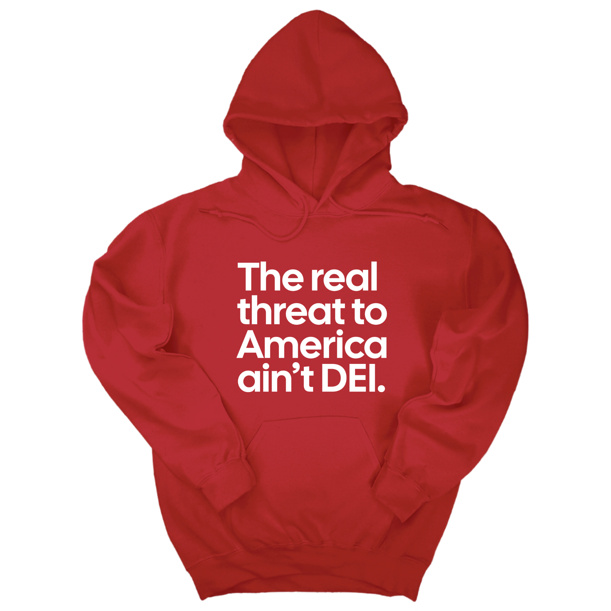 *HOODIE* The Real Threat to America Ain’t DEI Unisex Hoodie-Hoodie-The Original God Ain't Petty But I Am