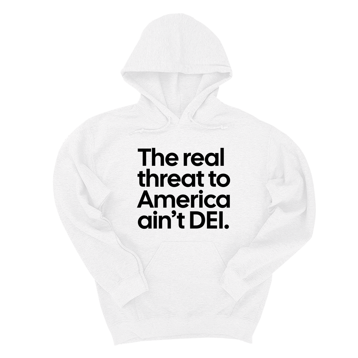 *HOODIE* The Real Threat to America Ain’t DEI Unisex Hoodie-Hoodie-The Original God Ain't Petty But I Am