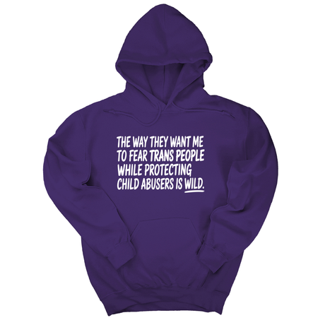 *HOODIE* The way they want me to fear trans people while protecting child abusers is wild Unisex Hoodie-Hoodie-The Original God Ain't Petty But I Am