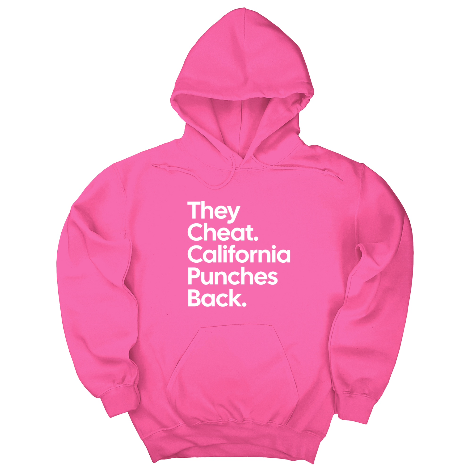 *HOODIE* They Cheat. California Punches Back Unisex Hoodie-Hoodie-The Original God Ain't Petty But I Am