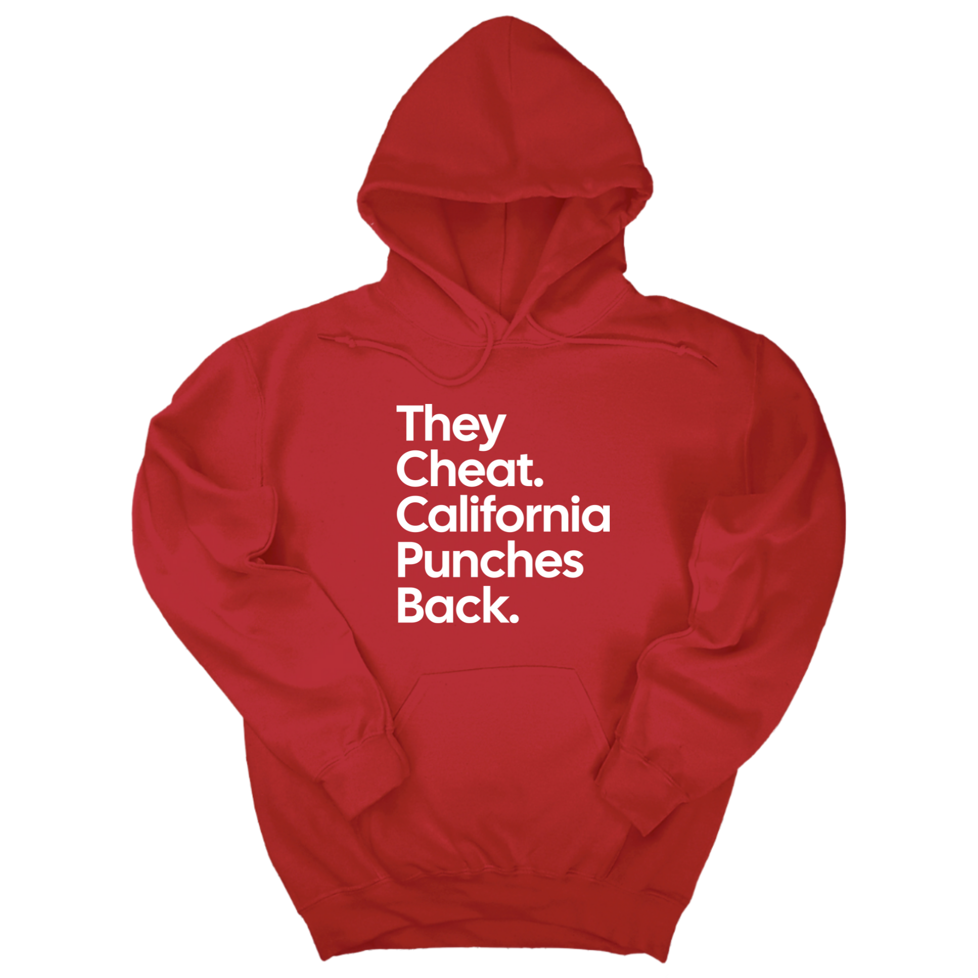*HOODIE* They Cheat. California Punches Back Unisex Hoodie-Hoodie-The Original God Ain't Petty But I Am