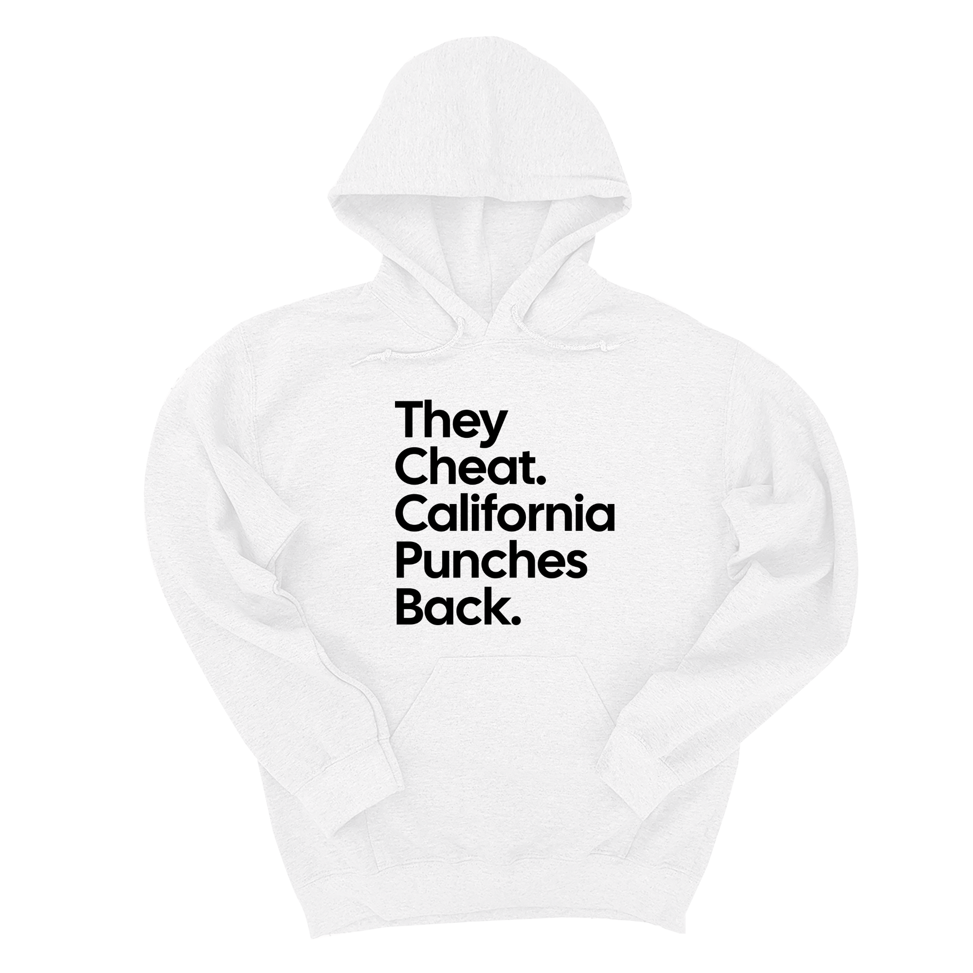 *HOODIE* They Cheat. California Punches Back Unisex Hoodie-Hoodie-The Original God Ain't Petty But I Am