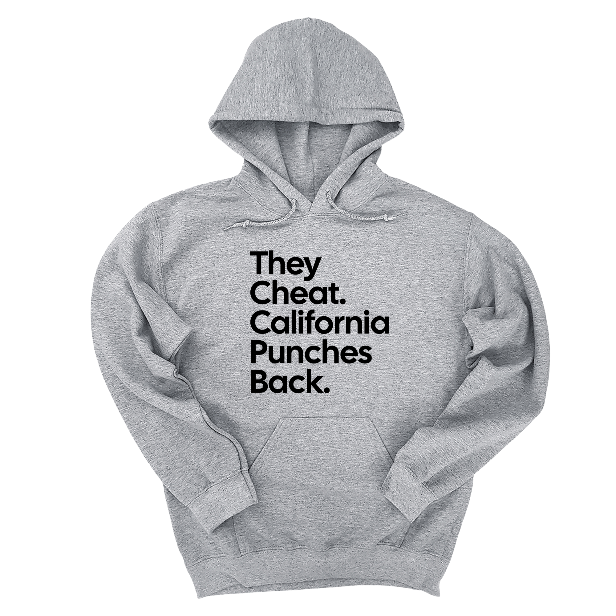 *HOODIE* They Cheat. California Punches Back Unisex Hoodie-Hoodie-The Original God Ain't Petty But I Am