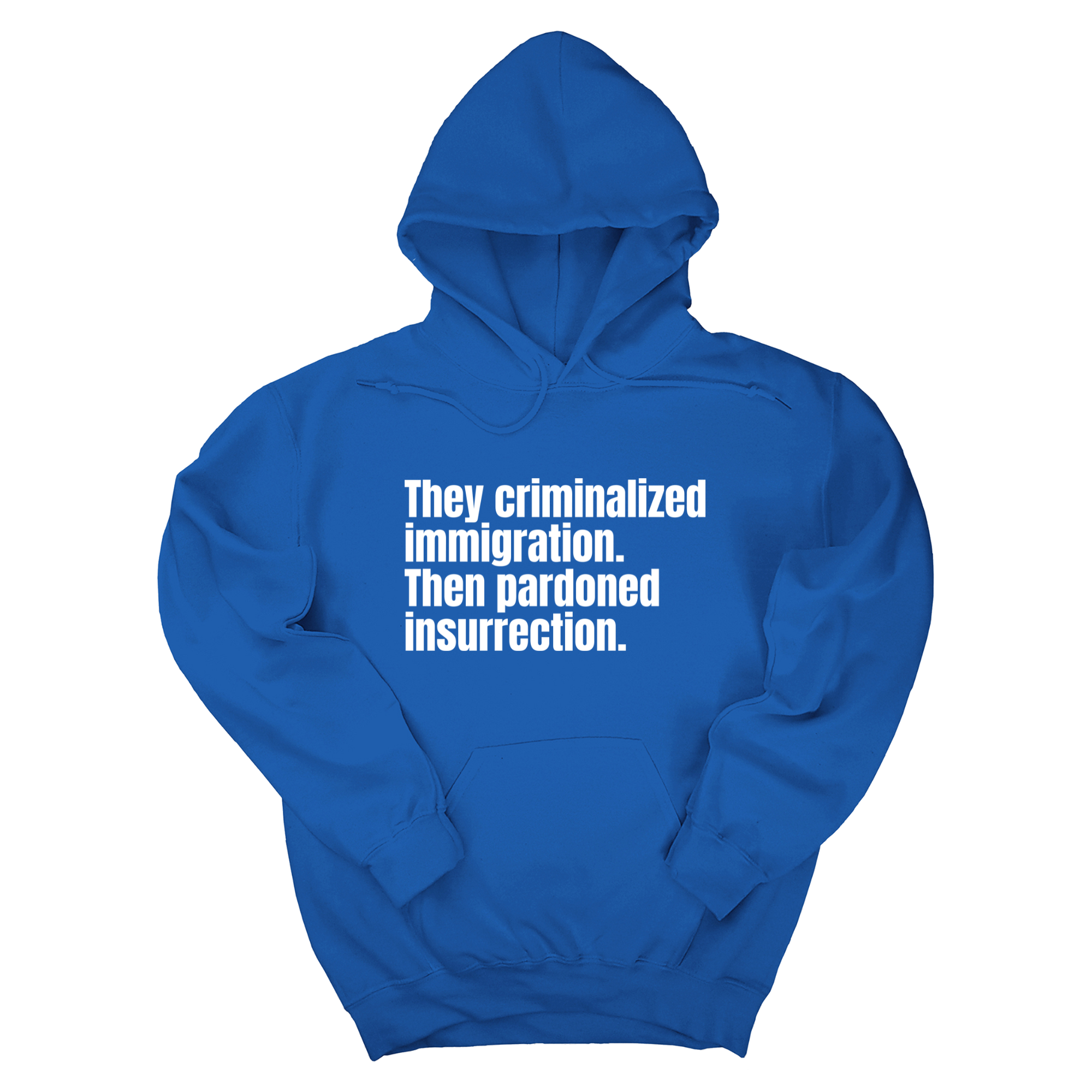 *HOODIE* They Criminalized Immigration. Then Pardoned Insurrection Unisex Hoodie-Hoodie-The Original God Ain't Petty But I Am