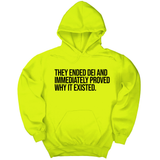 *HOODIE* They Ended DEI and Immediately Proved Why It Existed Unisex Hoodie-Hoodie-The Original God Ain't Petty But I Am