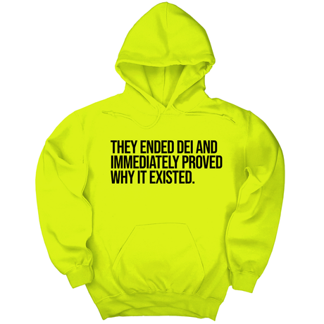 *HOODIE* They Ended DEI and Immediately Proved Why It Existed Unisex Hoodie-Hoodie-The Original God Ain't Petty But I Am