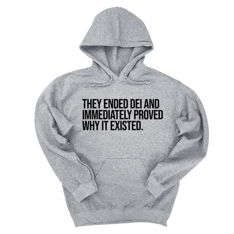 *HOODIE* They Ended DEI and Immediately Proved Why It Existed Unisex Hoodie-Hoodie-The Original God Ain't Petty But I Am