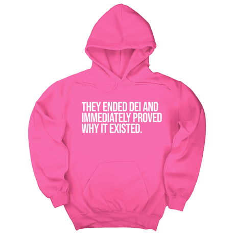 *HOODIE* They Ended DEI and Immediately Proved Why It Existed Unisex Hoodie-Hoodie-The Original God Ain't Petty But I Am