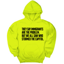 *HOODIE* They Say Immigrants Are the Problem. But We All Saw Who Stormed the Capitol Unisex Hoodie-Hoodie-The Original God Ain't Petty But I Am