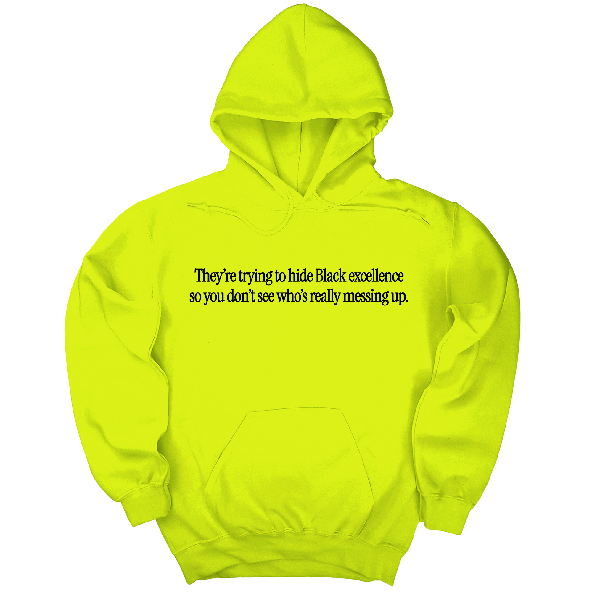 *HOODIE* They Trying to Hide Black Excellence So You Don’t See Who’s Really Messing Up Unisex Hoodie-Hoodie-The Original God Ain't Petty But I Am