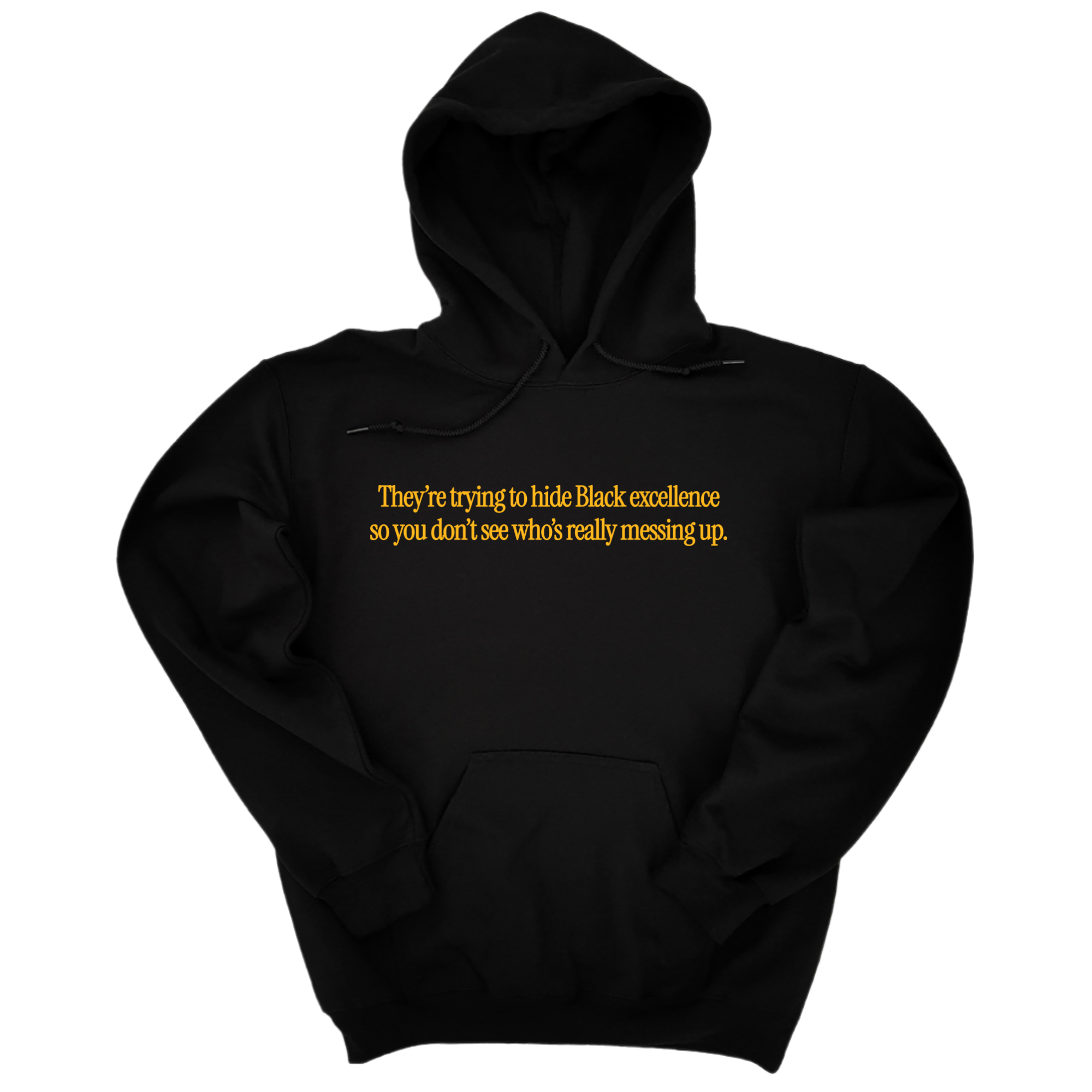 *HOODIE* They Trying to Hide Black Excellence So You Don’t See Who’s Really Messing Up Unisex Hoodie-Hoodie-The Original God Ain't Petty But I Am