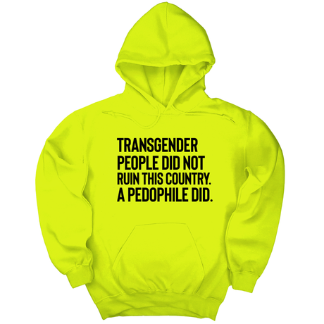 *HOODIE* Transgender People Did Not Ruin This Country. A Pedophile Did Unisex Hoodie-Hoodie-The Original God Ain't Petty But I Am