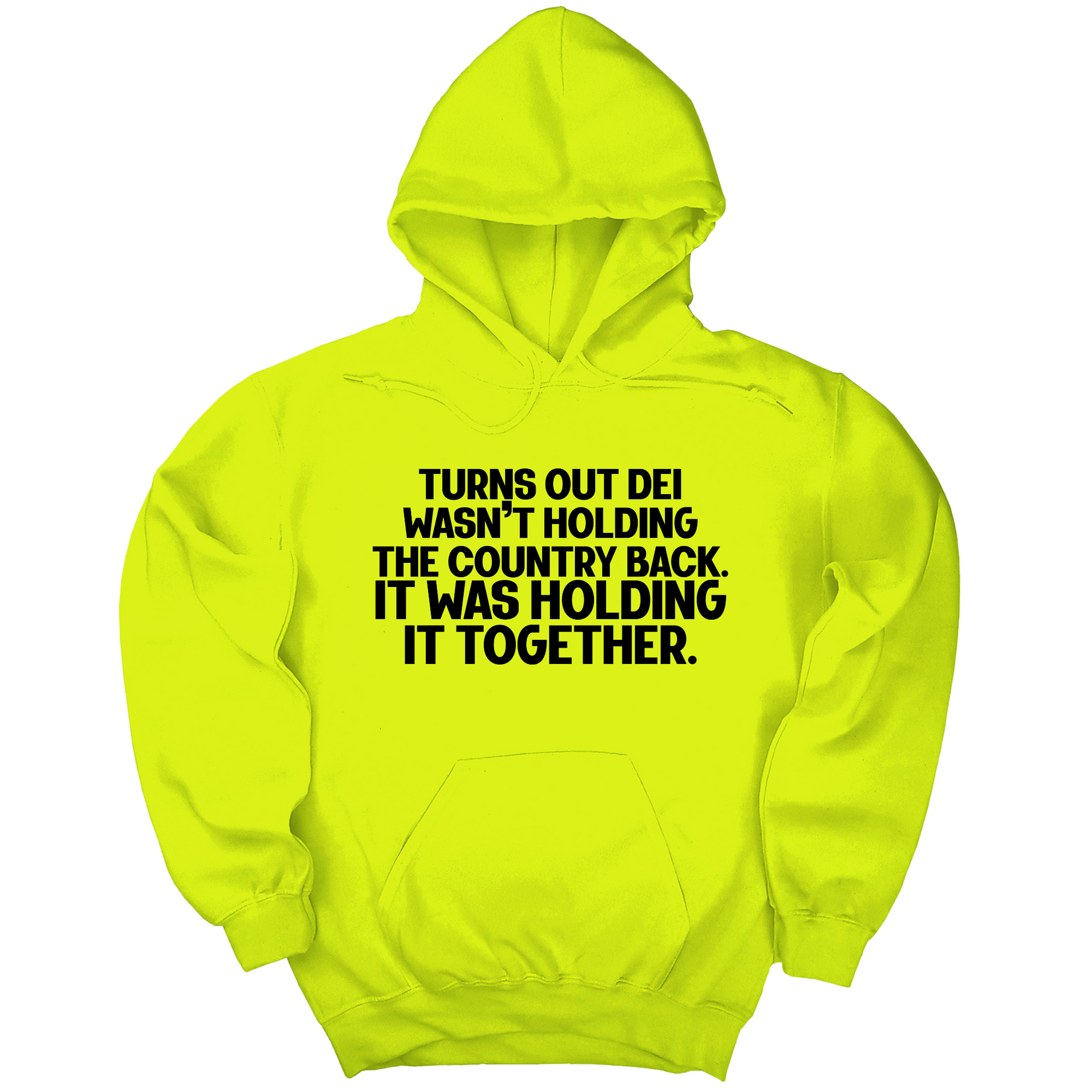 *HOODIE* Turns out DEI wasn’t holding the country back. It was holding it together Unisex Hoodie-Hoodie-The Original God Ain't Petty But I Am