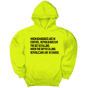 *HOODIE* When Democrats Are in Control, Republicans Say the Sky Is Falling. When the Sky Is Falling, Republicans Are in Charge Unisex Hoodie-Hoodie-The Original God Ain't Petty But I Am