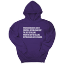 *HOODIE* When Democrats Are in Control, Republicans Say the Sky Is Falling. When the Sky Is Falling, Republicans Are in Charge Unisex Hoodie-Hoodie-The Original God Ain't Petty But I Am