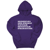 *HOODIE* When Democrats Are in Control, Republicans Say the Sky Is Falling. When the Sky Is Falling, Republicans Are in Charge Unisex Hoodie-Hoodie-The Original God Ain't Petty But I Am