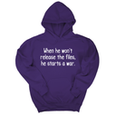 *HOODIE* When He Won’t Release Files, He Starts a War Unisex Hoodie-Hoodie-The Original God Ain't Petty But I Am