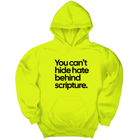 *HOODIE* You Can’t Hide Hate Behind Scripture Unisex Hoodie-Hoodie-The Original God Ain't Petty But I Am