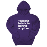 *HOODIE* You Can’t Hide Hate Behind Scripture Unisex Hoodie-Hoodie-The Original God Ain't Petty But I Am