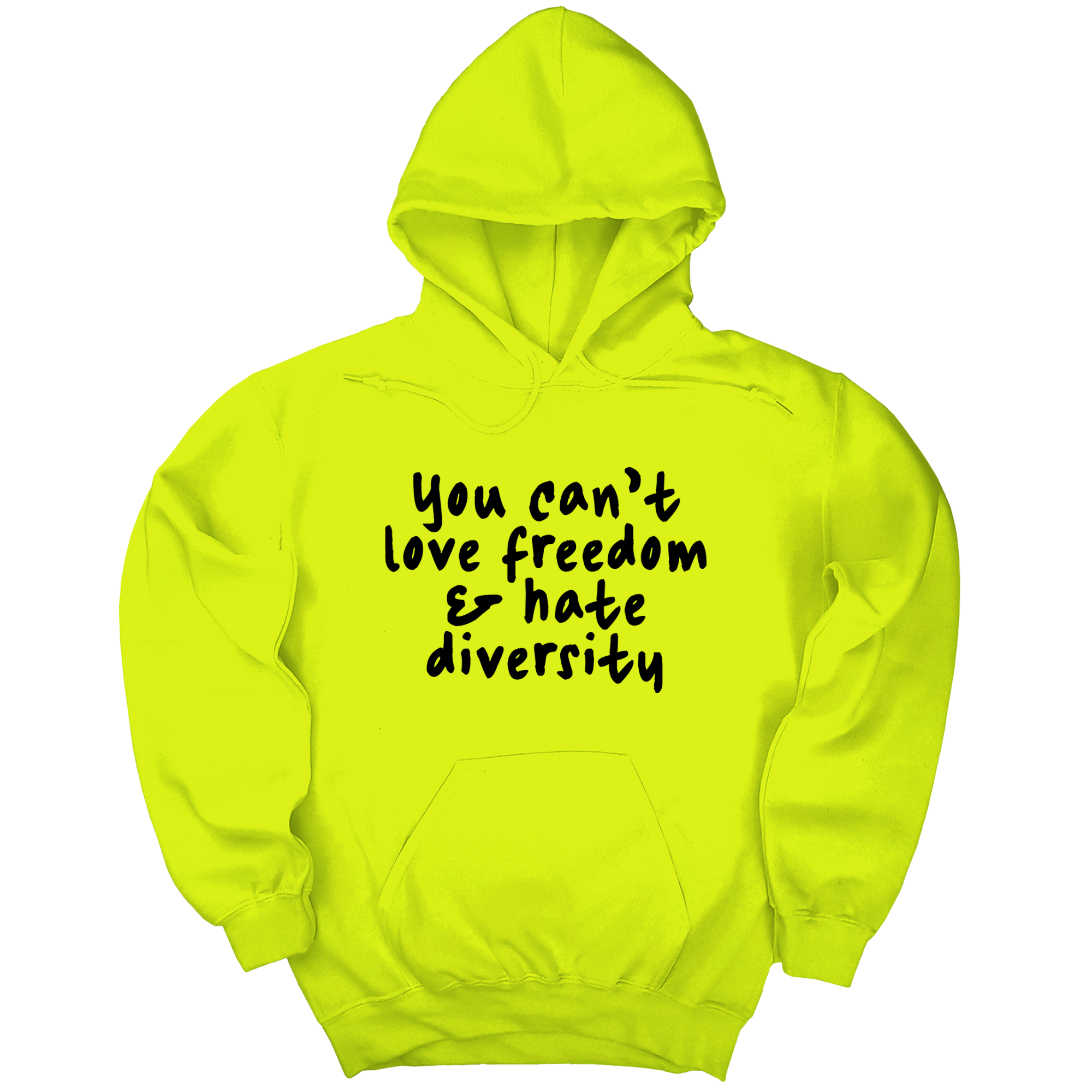 *HOODIE* You Can’t Love Freedom and Hate Diversity Unisex Hoodie-Hoodie-The Original God Ain't Petty But I Am