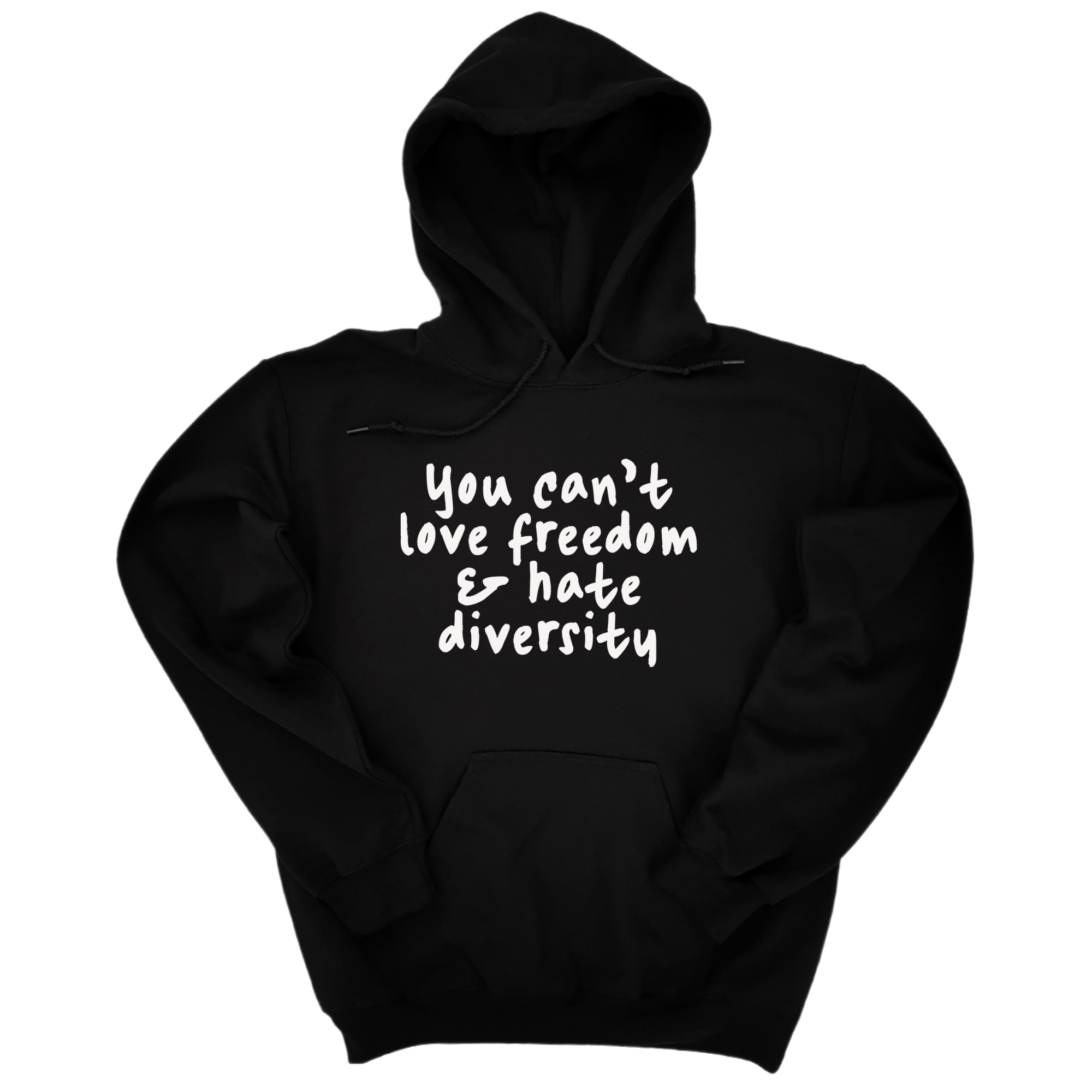 *HOODIE* You Can’t Love Freedom and Hate Diversity Unisex Hoodie-Hoodie-The Original God Ain't Petty But I Am