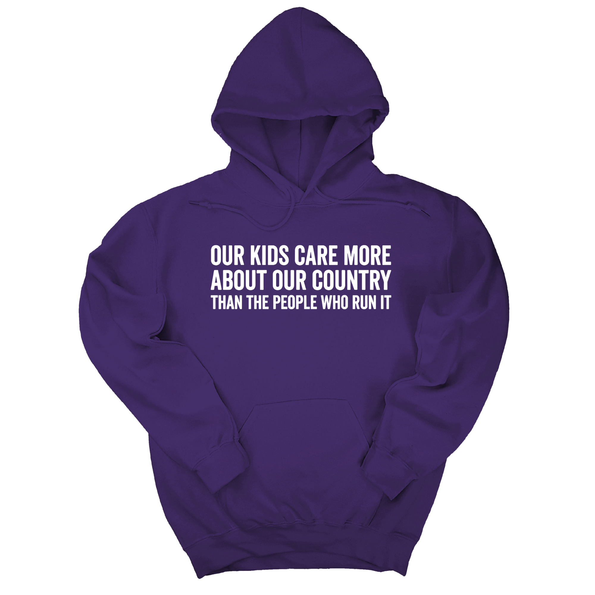 *HOODIE*Our Kids Care More About Our Country More than the People Who Run It Unisex Hoodie (CLASSIC)-Hoodie-The Original God Ain't Petty But I Am