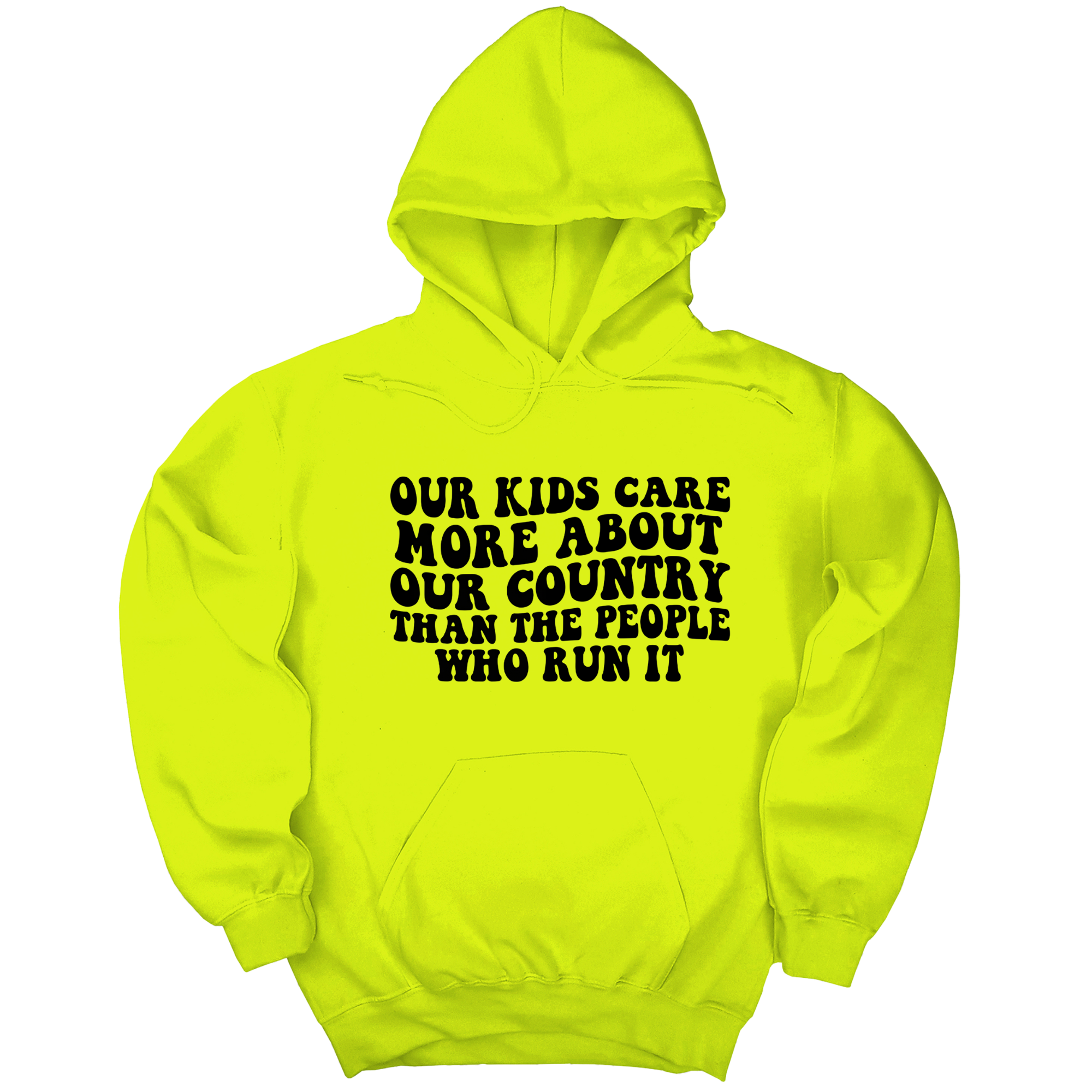 *HOODIE*Our Kids Care More About Our Country More than the People Who Run It Unisex Hoodie (RETRO)-Hoodie-The Original God Ain't Petty But I Am