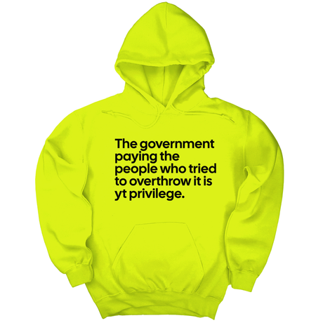 *HOODIE*The Government Paying the People Who Tried to Overthrow It Is YT Privilege Unisex Hoodie-Hoodie-The Original God Ain't Petty But I Am
