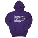 *HOODIE*The Government Paying the People Who Tried to Overthrow It Is YT Privilege Unisex Hoodie-Hoodie-The Original God Ain't Petty But I Am