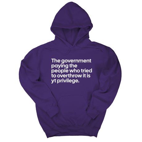 *HOODIE*The Government Paying the People Who Tried to Overthrow It Is YT Privilege Unisex Hoodie-Hoodie-The Original God Ain't Petty But I Am