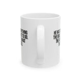 He has done everything the Bible says not to do. The AI image is what they noticed Mug 11oz (White & Black)-Mug-The Original God Ain't Petty But I Am