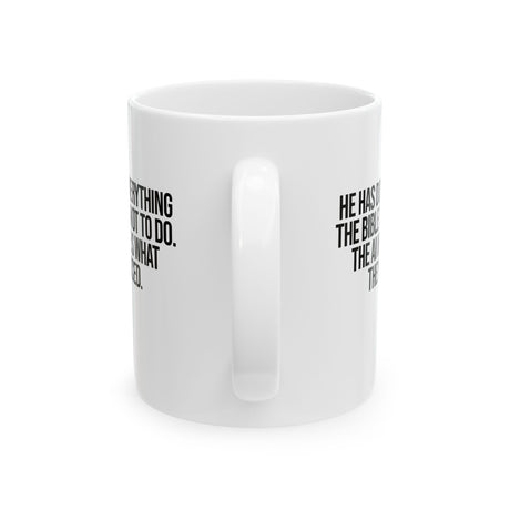He has done everything the Bible says not to do. The AI image is what they noticed Mug 11oz (White & Black)-Mug-The Original God Ain't Petty But I Am