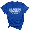 He has done everything the Bible says not to do. The AI image is what they noticed Unisex Tee-T-Shirt-The Original God Ain't Petty But I Am