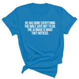 He has done everything the Bible says not to do. The AI image is what they noticed Unisex Tee-T-Shirt-The Original God Ain't Petty But I Am