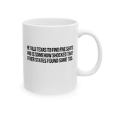 He told Texas to find five seats and is somehow shocked that other states found some too Mug 11oz (White & Black)-Mug-The Original God Ain't Petty But I Am