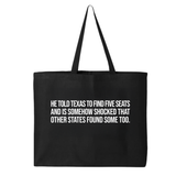 He told Texas to find five seats and is somehow shocked that other states found some too Tote bag-Tote Bag-The Original God Ain't Petty But I Am