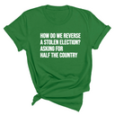 How Do We Reverse a Stolen Election? Asking for Half the Country Unisex Tee-T-Shirt-The Original God Ain't Petty But I Am