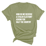 How Do We Reverse a Stolen Election? Asking for Half the Country Unisex Tee-T-Shirt-The Original God Ain't Petty But I Am