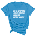 How Do We Reverse a Stolen Election? Asking for Half the Country Unisex Tee-T-Shirt-The Original God Ain't Petty But I Am
