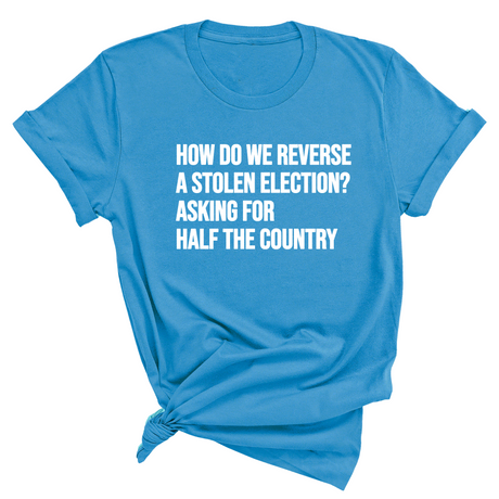 How Do We Reverse a Stolen Election? Asking for Half the Country Unisex Tee-T-Shirt-The Original God Ain't Petty But I Am