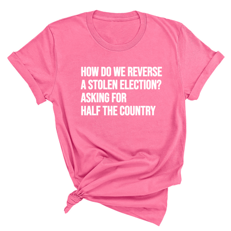 How Do We Reverse a Stolen Election? Asking for Half the Country Unisex Tee-T-Shirt-The Original God Ain't Petty But I Am